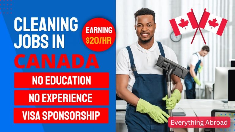 Multiple Recruitment for Cleaning Jobs in Canada with Visa Sponsorship
