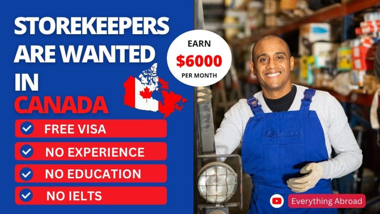 Multiple Recruitment for Storekeeper Jobs in Canada with Visa Sponsorship