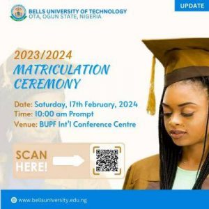 Bells University Matriculation Ceremony, 2023/2024