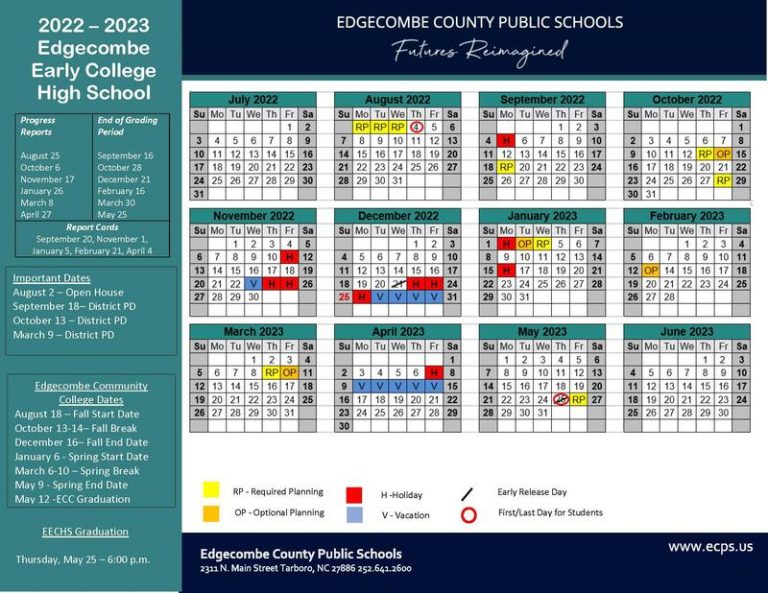 ECC Academic Calendar 2023/2024