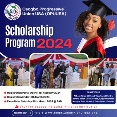 Osogbo Progressive Union Scholarship, 2024